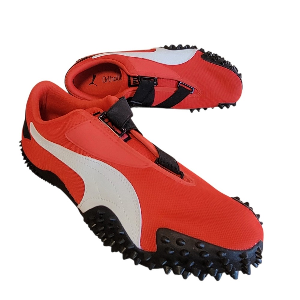 Puma Mostro Perf Red Black Spiked Sole Strap Sneakers 405194-06 Womens 10